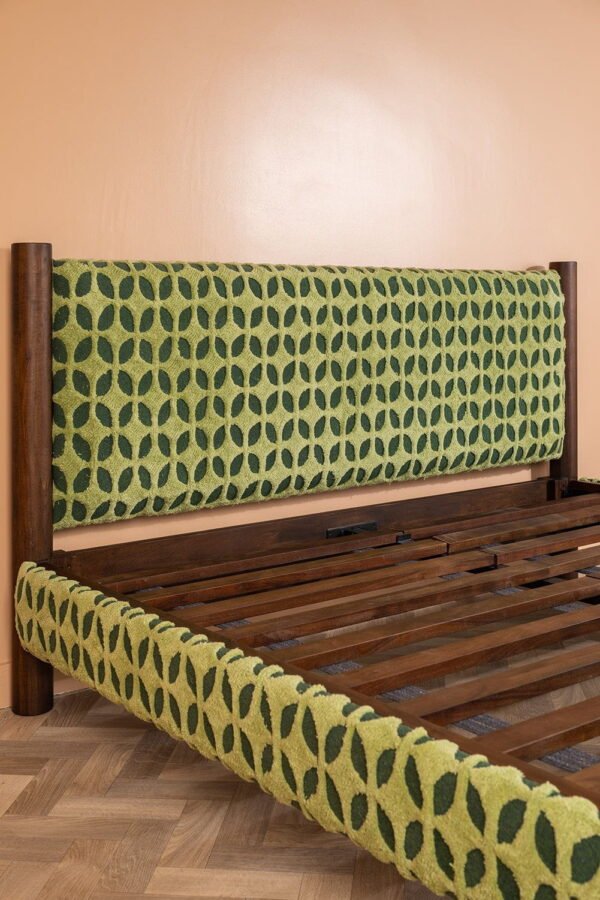 Artus Acacia Wood Super King Bed with Greenwich Upholstery - Image 8