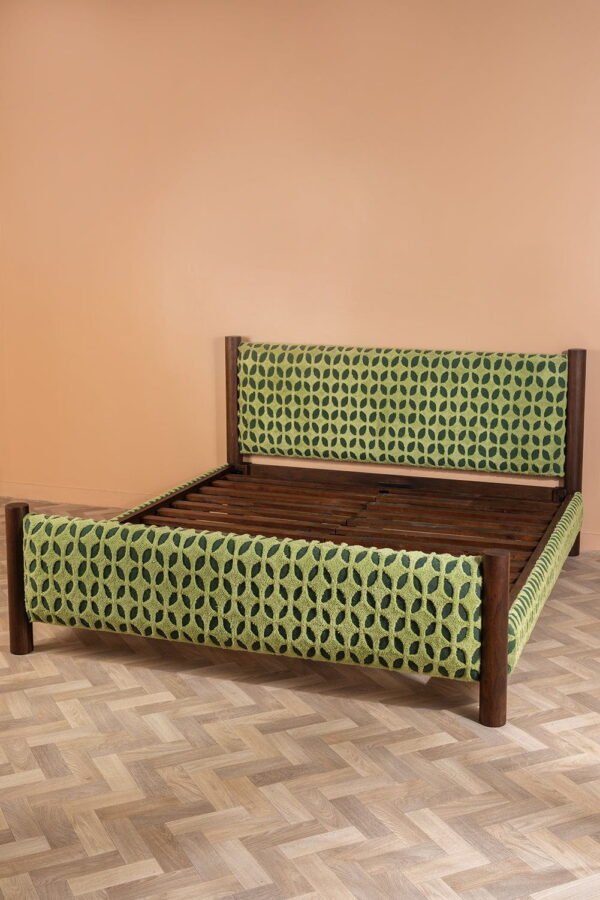 Artus Acacia Wood Super King Bed with Greenwich Upholstery - Image 6