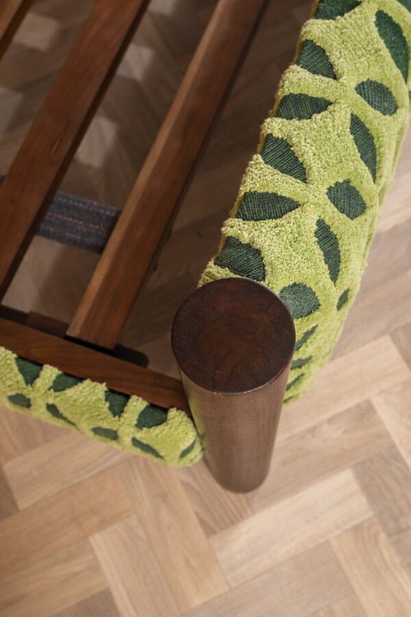 Artus Acacia Wood Super King Bed with Greenwich Upholstery - Image 4