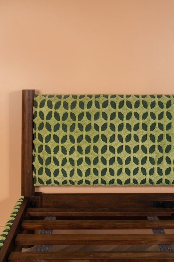 Artus Acacia Wood Super King Bed with Greenwich Upholstery - Image 3