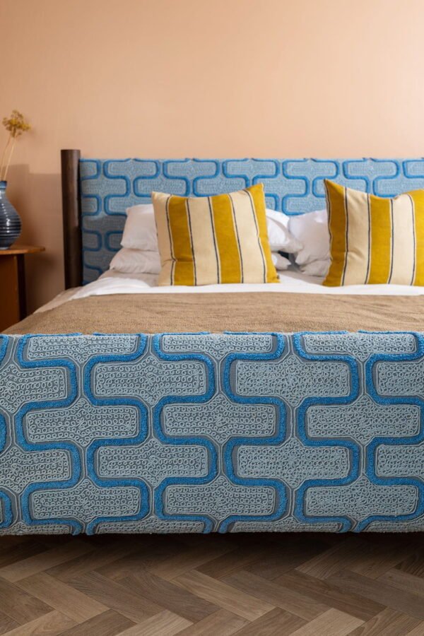 Artus Acacia Wood Super King Bed with Hudson Upholstery - Image 2