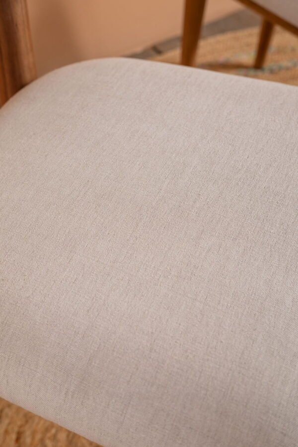 Cormac Acacia Wood Natural Finish Upholstered Dining Chair - Image 5