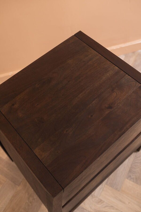 Ellroy Acacia Wood Drift Finish Bedside Table - Image 3