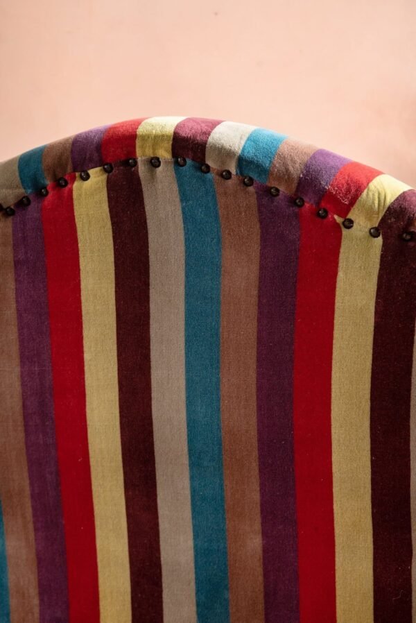 Fandango Striped Velvet Armchair - Image 4