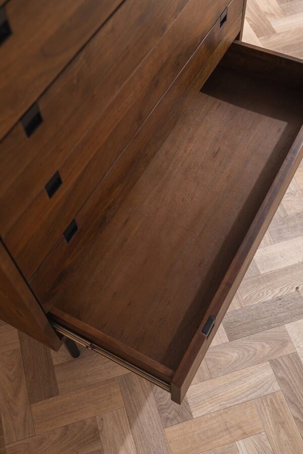 Conrad Acacia Wood Umber Finish Chest of Drawers - Image 2