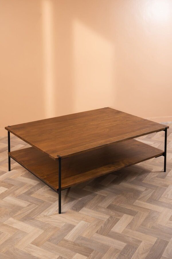 Conrad Acacia Wood Umber Finish Coffee Table - Image 3