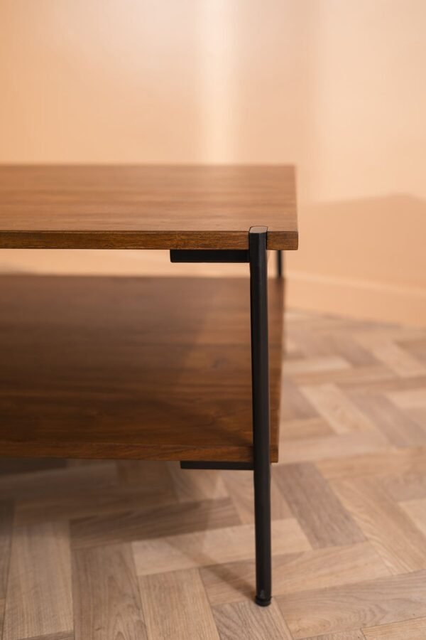 Conrad Acacia Wood Umber Finish Coffee Table - Image 4