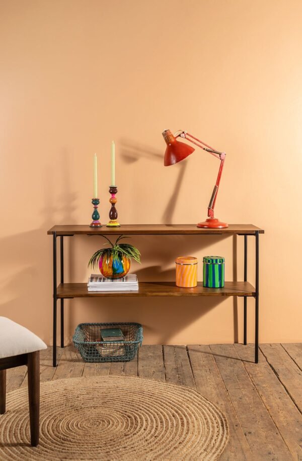 Conrad Acacia Wood Umber Finish Console Table
