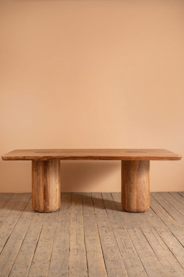 Landis Acacia Wood Natural Finish Dining Table - Image 5