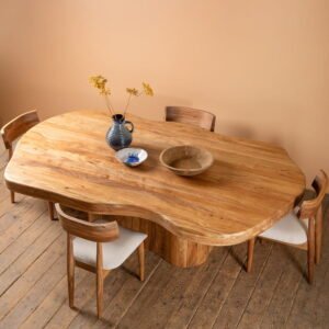 Tove Acacia Wood Natural Finish Dining Table