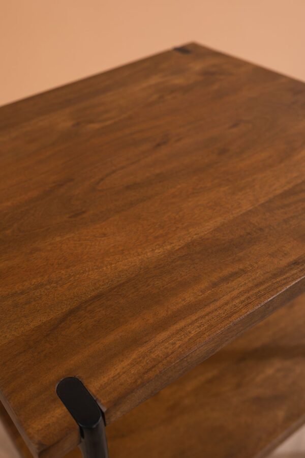 Conrad Acacia Wood Umber Finish Side Table - Image 3