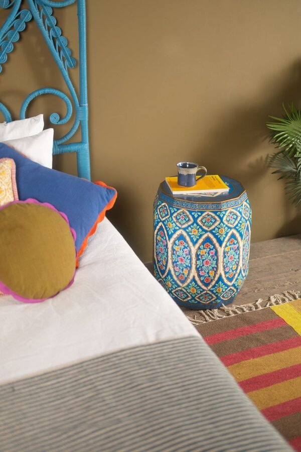 Hand Painted Navy Blue Side Table - Image 8