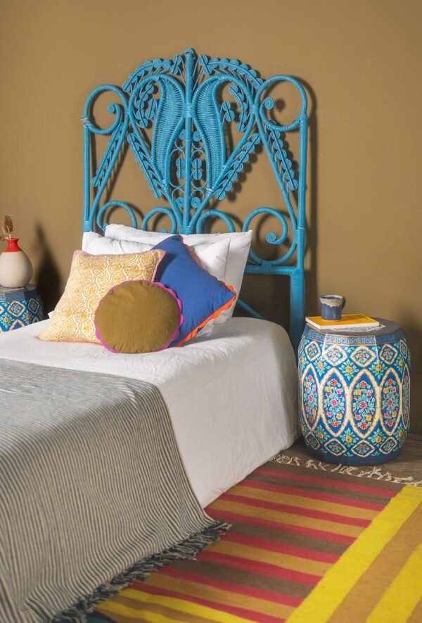 Hand Painted Navy Blue Side Table - Image 9