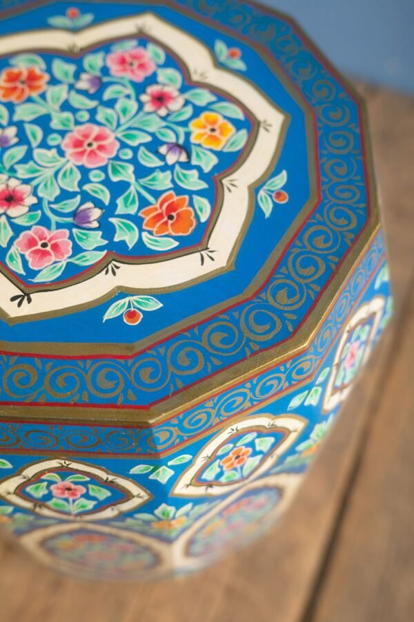 Hand Painted Navy Blue Side Table - Image 7