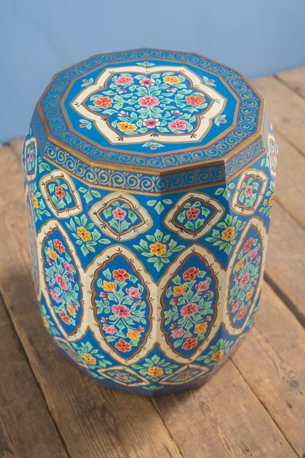 Hand Painted Navy Blue Side Table - Image 3