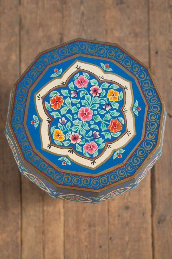 Hand Painted Navy Blue Side Table - Image 5