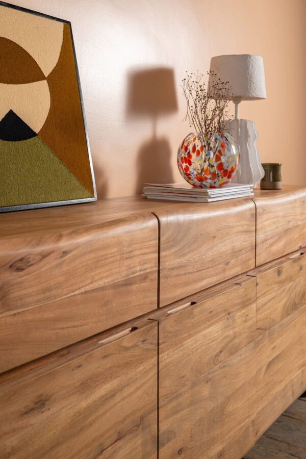 Mayer Acacia Wood Natural Finish Sideboard - Image 2