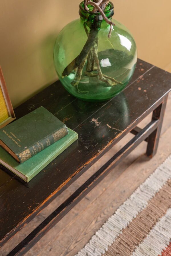Black Vintage Low Console Table - Image 2