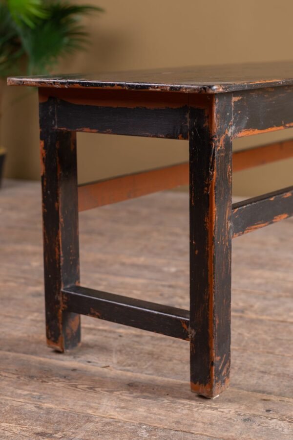 Black Vintage Low Console Table - Image 6