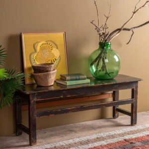 Black Vintage Low Console Table