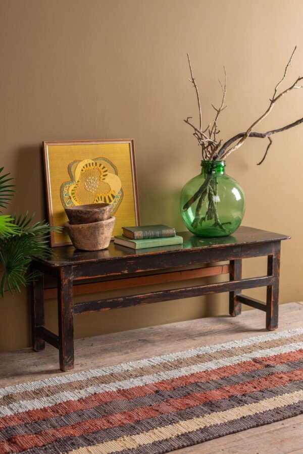 Black Vintage Low Console Table