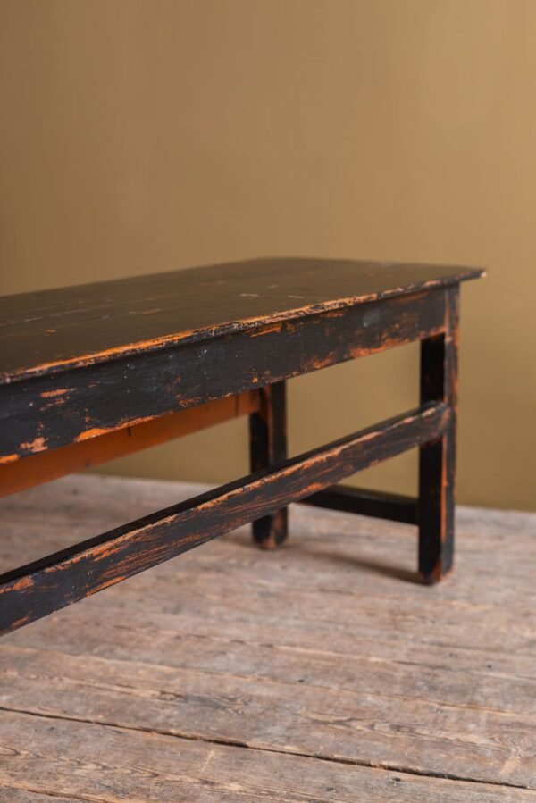 Black Vintage Low Console Table - Image 5