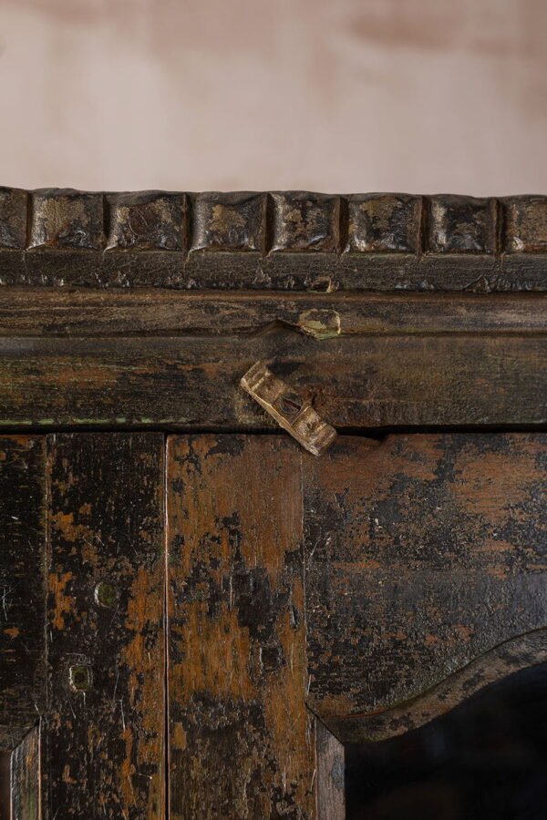 Carved Vintage Wooden Almirah - Image 9