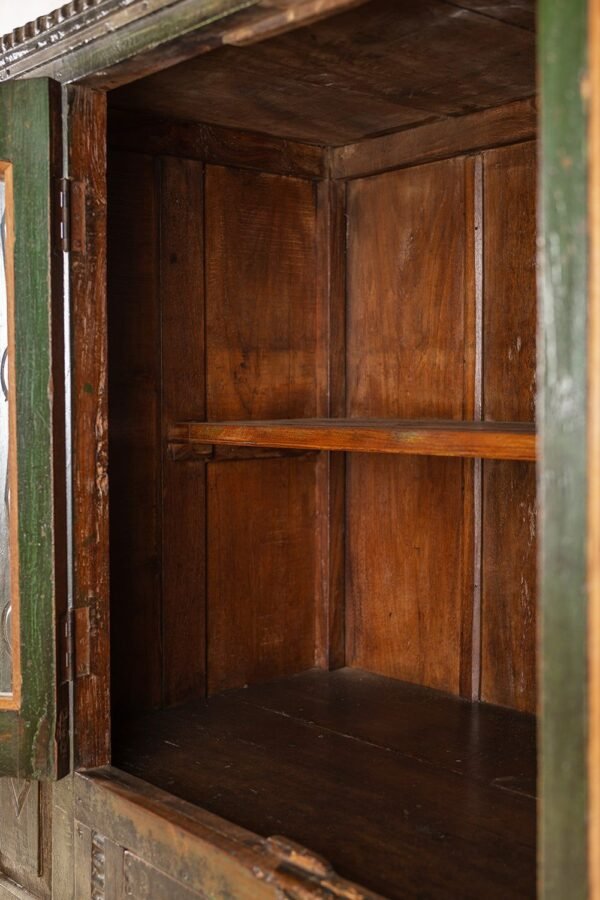 Carved Vintage Wooden Almirah - Image 8