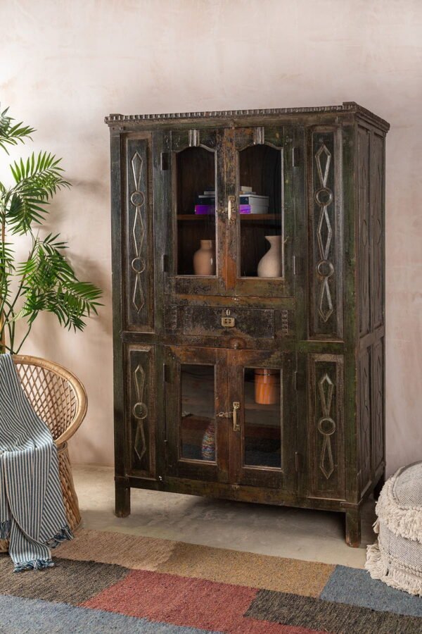 Carved Vintage Wooden Almirah