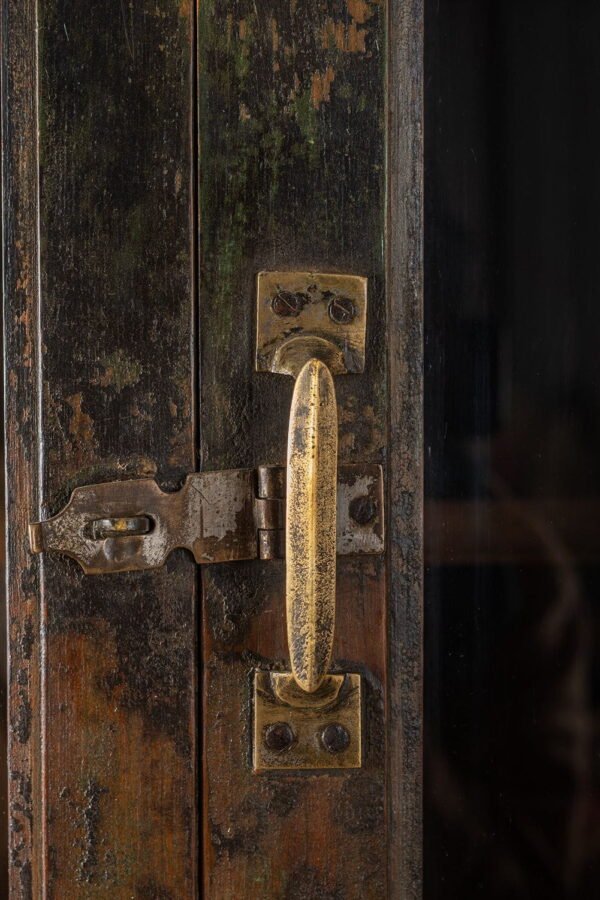 Carved Vintage Wooden Almirah - Image 4