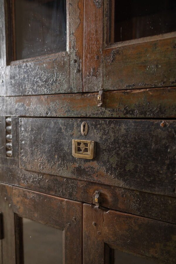 Carved Vintage Wooden Almirah - Image 7