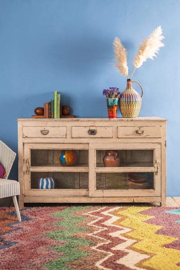Cream Vintage Cabinet with Drawers - Image 6