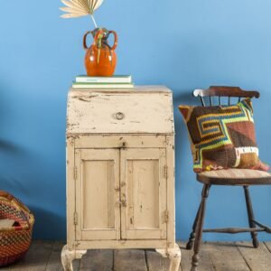 Cream Vintage Cupboard with Lidded Top