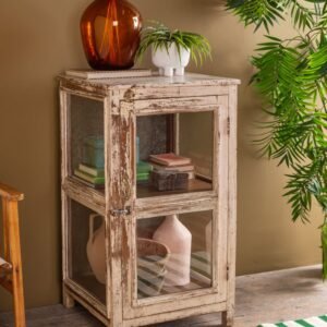 Cream Vintage Display Cabinet