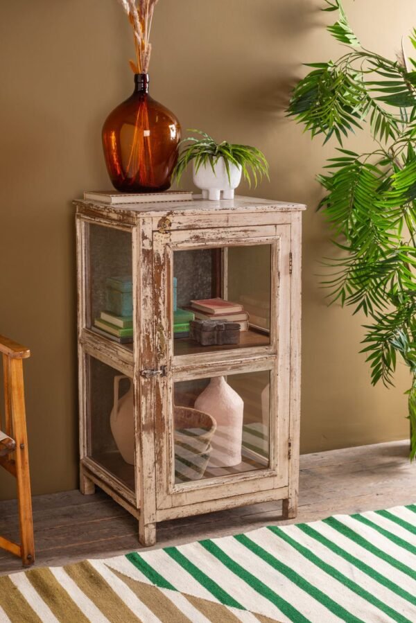 Cream Vintage Display Cabinet