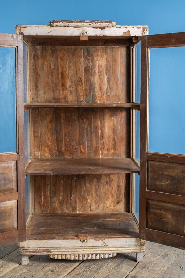 Cream Vintage Glazed Cabinet - Image 4