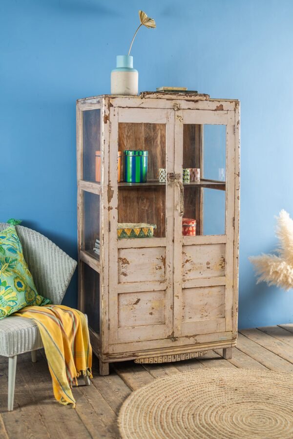 Cream Vintage Glazed Cabinet