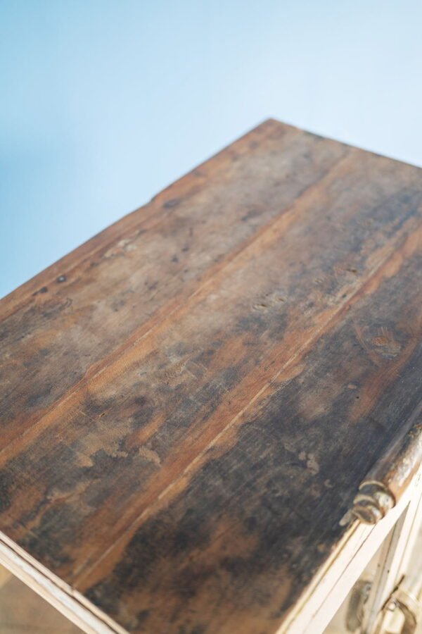 Cream Vintage Glazed Cabinet - Image 7