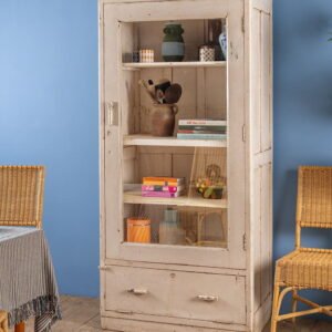 Cream Vintage Wooden Cabinet