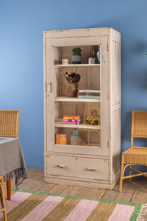 Cream Vintage Wooden Cabinet