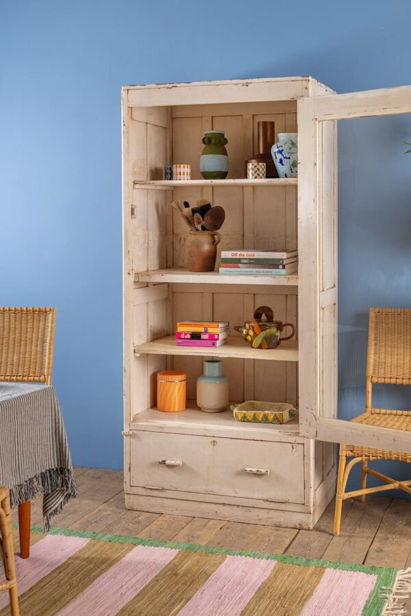 Cream Vintage Wooden Cabinet - Image 2