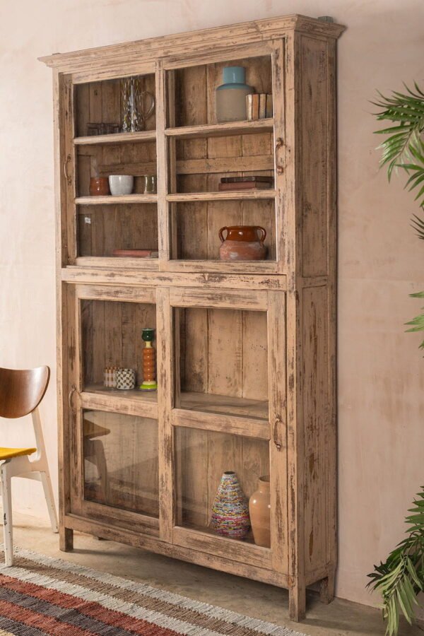 Pale Yellow Vintage Cabinet - Image 4
