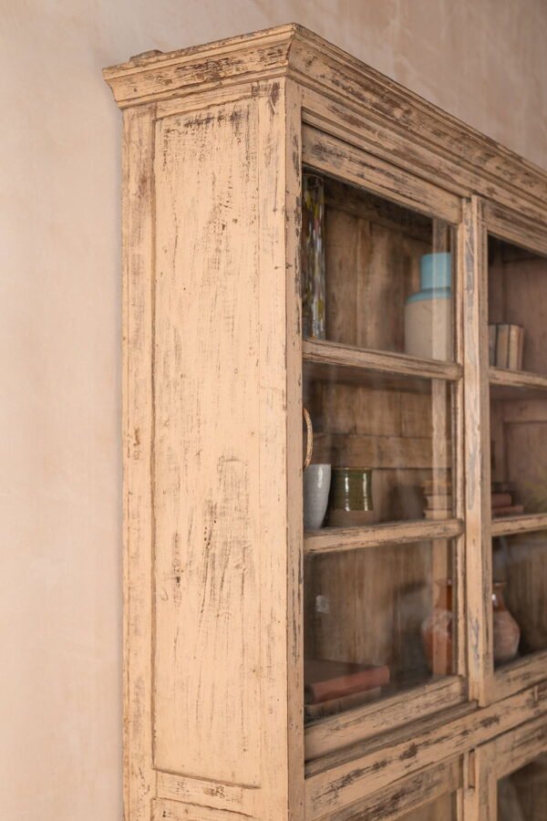Pale Yellow Vintage Cabinet - Image 5