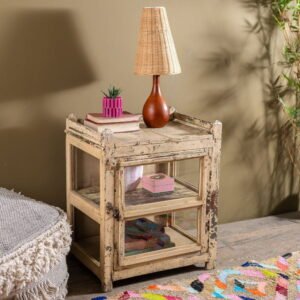 Vintage Cream Side Cabinet