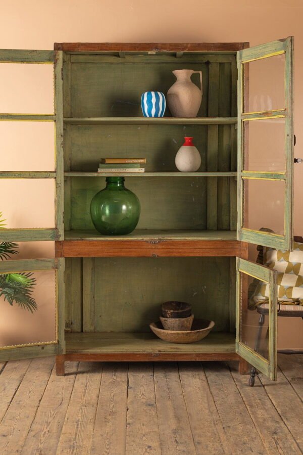 Vintage Wooden Glazed Cabinet - Image 2
