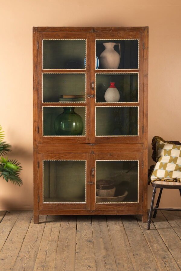 Vintage Wooden Glazed Cabinet