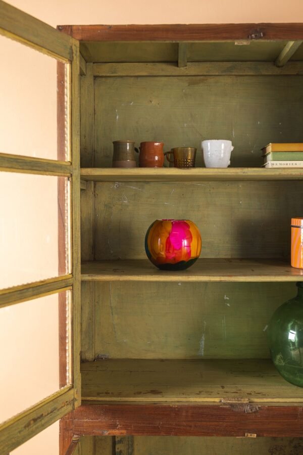 Vintage Wooden Glazed Cabinet - Image 6