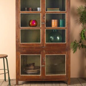 Vintage Wooden Glazed Cabinet