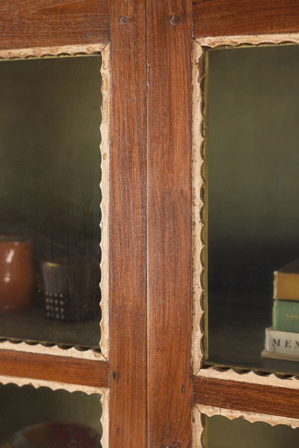 Vintage Wooden Glazed Cabinet - Image 9