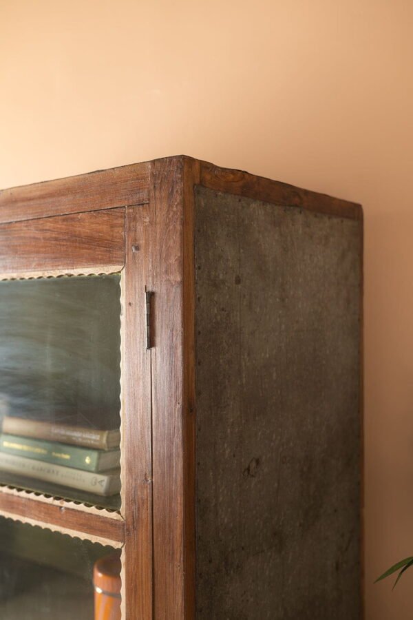 Vintage Wooden Glazed Cabinet - Image 7